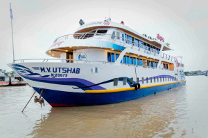 Cover image of ⛵Ship Name: M.V Utshob, 👉Full A/C Luxury Cruise Ship, 📱Contact:  +880 1732 124162 (WhatsApp)