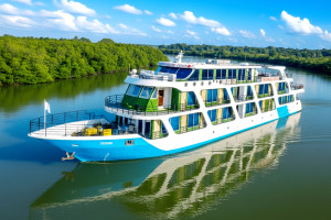 Cover image of ⛵Ship Name: M.V The River Cruise. , 👉 Fully Air-Conditioned Luxury Tourist, ☎️ Contact : +880 1732 124162 (what's app
